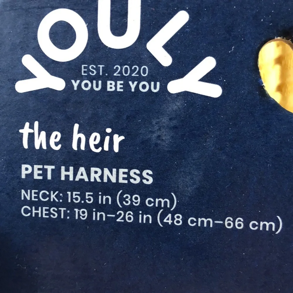 NWT Youly Heir bow tie dog harness XS